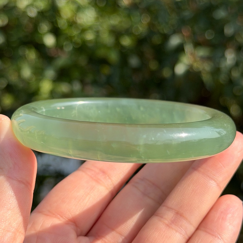 64mm inner diameter green xiuyu jade bangle 1206